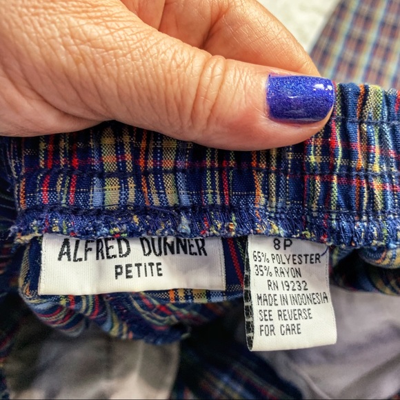Alfred Dunner High Waisted Plaid Pants 8P - Picture 5 of 5